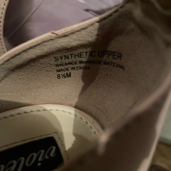 Violet & Red Stitchfix  Heel Blush 8.5 biege cream buckle strap square heel. - Picture 10 of 11